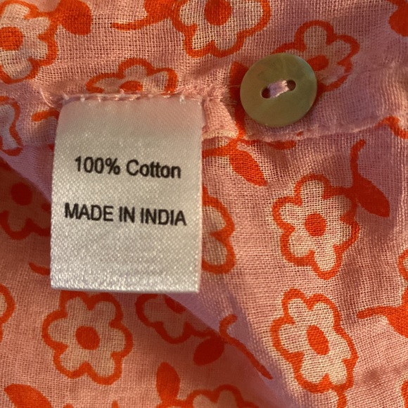 Banjanan Margot Ruffle Pink Floral Daisy Orchid Top - S - Picture 12 of 14